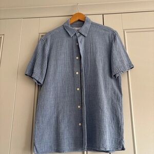 Men's Blue Short Sleeve Shirt